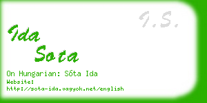 ida sota business card